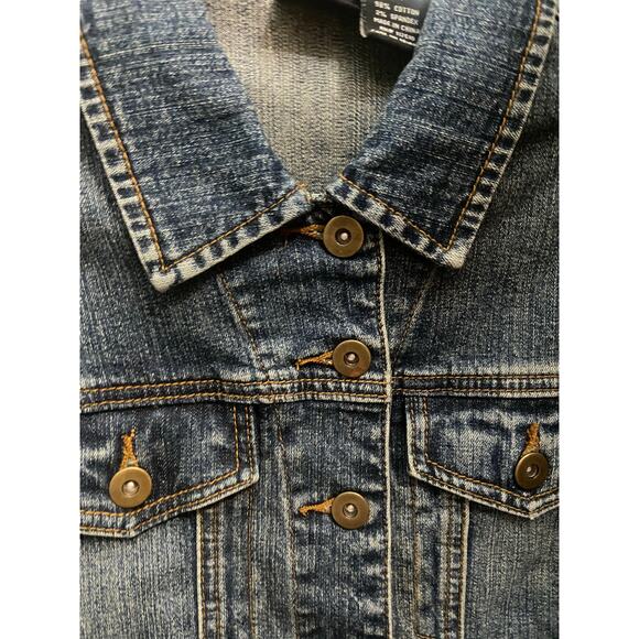 Willi Smith women’s blue Jean button up jacket or shirt size medium - Picture 7 of 8